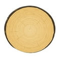 Blubuklkun Rug Pad Wood Grain Kids Play Round Carpet Home Area Rug