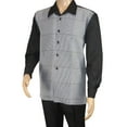 thumbnail image 4 of Men's MONTIQUE 2 PC Set Walking Leisure Suit 2390 Black White Hounds tooth, 4 of 8