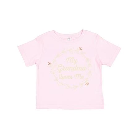 

Inktastic My Grandma Loves Me Grandchild Gift Toddler Toddler Girl T-Shirt