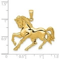 thumbnail image 2 of 14k Yellow Gold Polished Horse Galloping Pendant Necklace 30x31mm Wide Pendant for Women - 6.8 Grams, 2 of 2