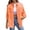 Orange, variant on Women's Oversized Distressed Denim Jacket, Long Sleeve Ripped Jean Jacket, Casual Button Up Shacket, Fall Layering Piece, Trendy Outerwear JN L