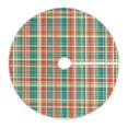 thumbnail image 6 of Yayeee Christmas Tree Skirt 35 inches for Xmas Tree Holiday Party Decoration, Red Green Tartan Pattern, 6 of 6