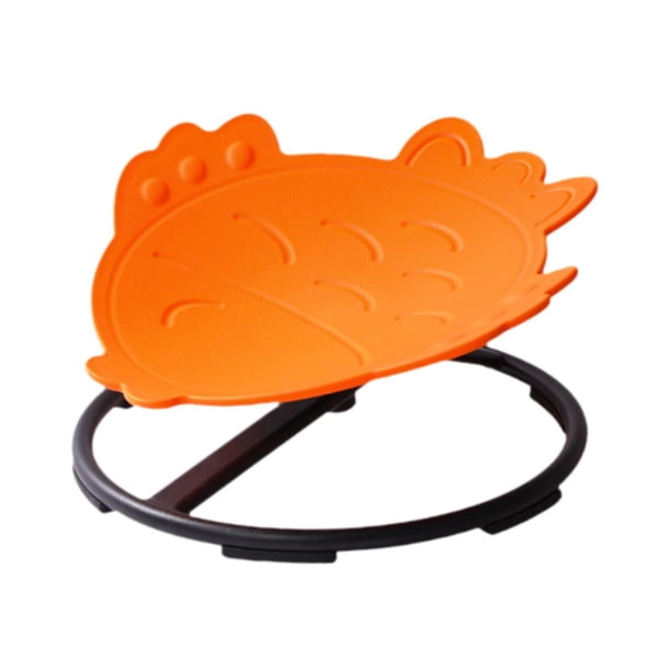 Silla giratoria para niños, asiento giratorio, adorable, juguete científico, marco estable, silla de juguete sensorial para niños y niñas, mejora la naranja