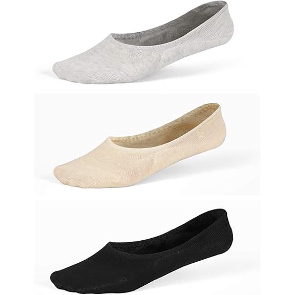 TIFOR 12PCS No Show Socks Women, Invisible Liner Non Slip Socks 12 Pairs Low Cut Ankle Socks with Anti-Skid Grips for Loafers