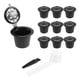thumbnail image 2 of 10 Piezas Filtros de Cápsula Café Recargables Reutilizables para con Cepillo Cuchara Accesorios Cocina Filtro Negro, 2 of 9