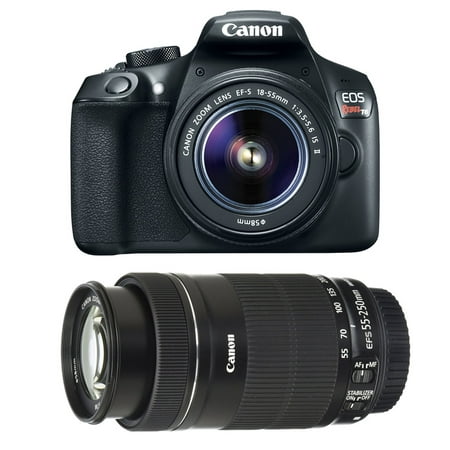 Canon EOS Rebel T6/2000D DSLR Camera with 18-55mm and 55-250mm Lenses Kit