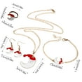 thumbnail image 3 of Censtreet Christmas Jewelry Set Christmas Snowman Snowflake Sock Christmas Tree Bell Gifts Pendant Necklace Drop Dangle Earrings Barcelet Ring Set for Womens, 3 of 5