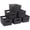 Black color, variant on PinkSheep 6 Pack Plastic Storage Baskets Small Organizer Basket Bins Gray