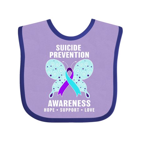 

Inktastic Suicide Prevention Awareness Hope Support and Love Gift Baby Boy or Baby Girl Bib