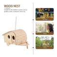 thumbnail image 4 of Comedero colgante de madera para pájaros, para jardín, tipo caseta, estación de alimentación y caja nido para pájaros., 4 of 7