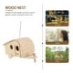 thumbnail image 4 of Comedero colgante de madera para pájaros, para jardín, tipo caseta, estación de alimentación y caja nido para pájaros., 4 of 7