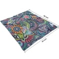 thumbnail image 2 of Blue Pioneer Flower and Paisley Pattern Blanket,Comfortable Soft Lamb Wool Throw Blanket,All Season,Warm Lightweight Blankets for Sofa Bed Couch Living Room Chair,50"x60", 2 of 4