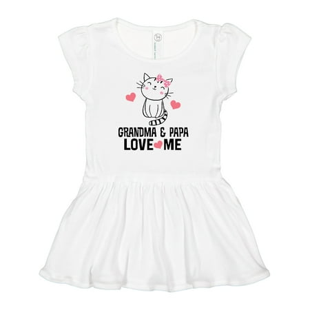 

Inktastic Grandma and Papa Love Me Gift Baby Girl Dress