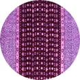 thumbnail image 1 of Ahgly Company Indoor Round Abstract Purple Modern Area Rugs, 6' Round, 1 of 4