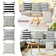 thumbnail image 2 of MOQIN Set of 4 Decorative Geometric 18 x 18 Inches Throw Pillow Covers - Modern Pattern Linen Square Pillow Cushion Case for Sofa Couch Bed Home Outdoor Car Christmas Decoration, 2 of 5
