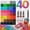 A2, variant on 40000 Pcs Resin Jelly Rhinestones Bedazzling Kit, 40 Colors 3mm Flatback Craft Gems with 3 Pcs B7000 Glue, Tweezers & Wax Pen for DIY Nails, Shoes, Tumblers, Clothes & Diamond Art