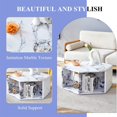 thumbnail image 4 of SUDICA Faux Marble Coffee Table with Storage, Hexagon Shape, White MDF, Modern Living Room, 4 of 8