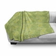 thumbnail image 2 of Green Soft Flannel Fleece Throw Blanket, Leaves Background Chameleons Repetitive Fresh Tones, Cozy Plush for Indoor and Outdoor Use, 50" x 60", Avocado Green Multicolor, by Ambesonne, 2 of 5