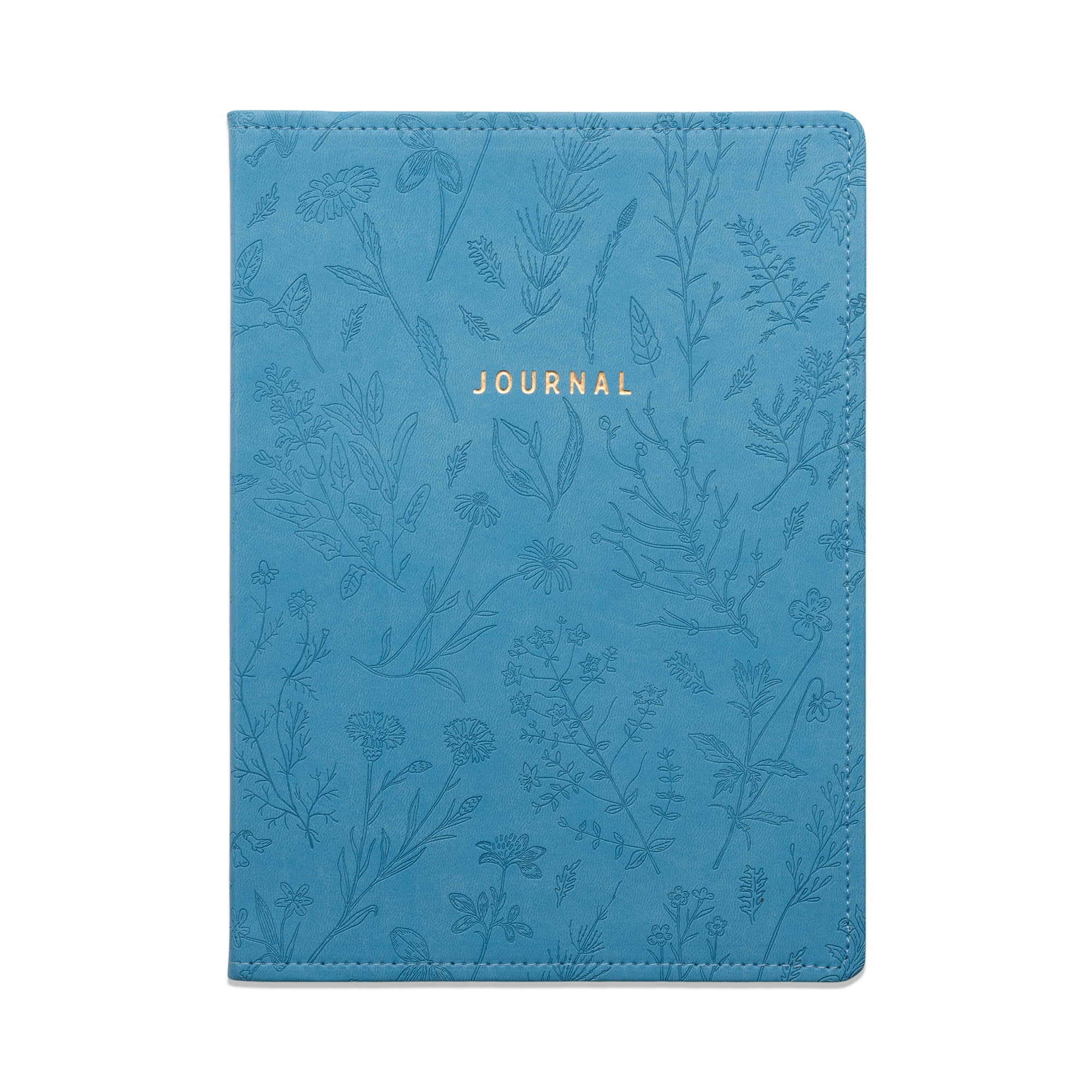 Pen + Gear Leatherette Embossed Jumbo Journal, Blue, 192 Lined Pages, 7.375" x 10.25"