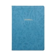 Pen + Gear Leatherette Embossed Jumbo Journal, Blue, 7.375" x 10.25" x 0.75", 192 Lined Pages
