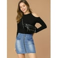thumbnail image 3 of DARING DIVA Women's Denim Stretchy Zipper Front Bodycon Jean Skirt M Blue, 3 of 7