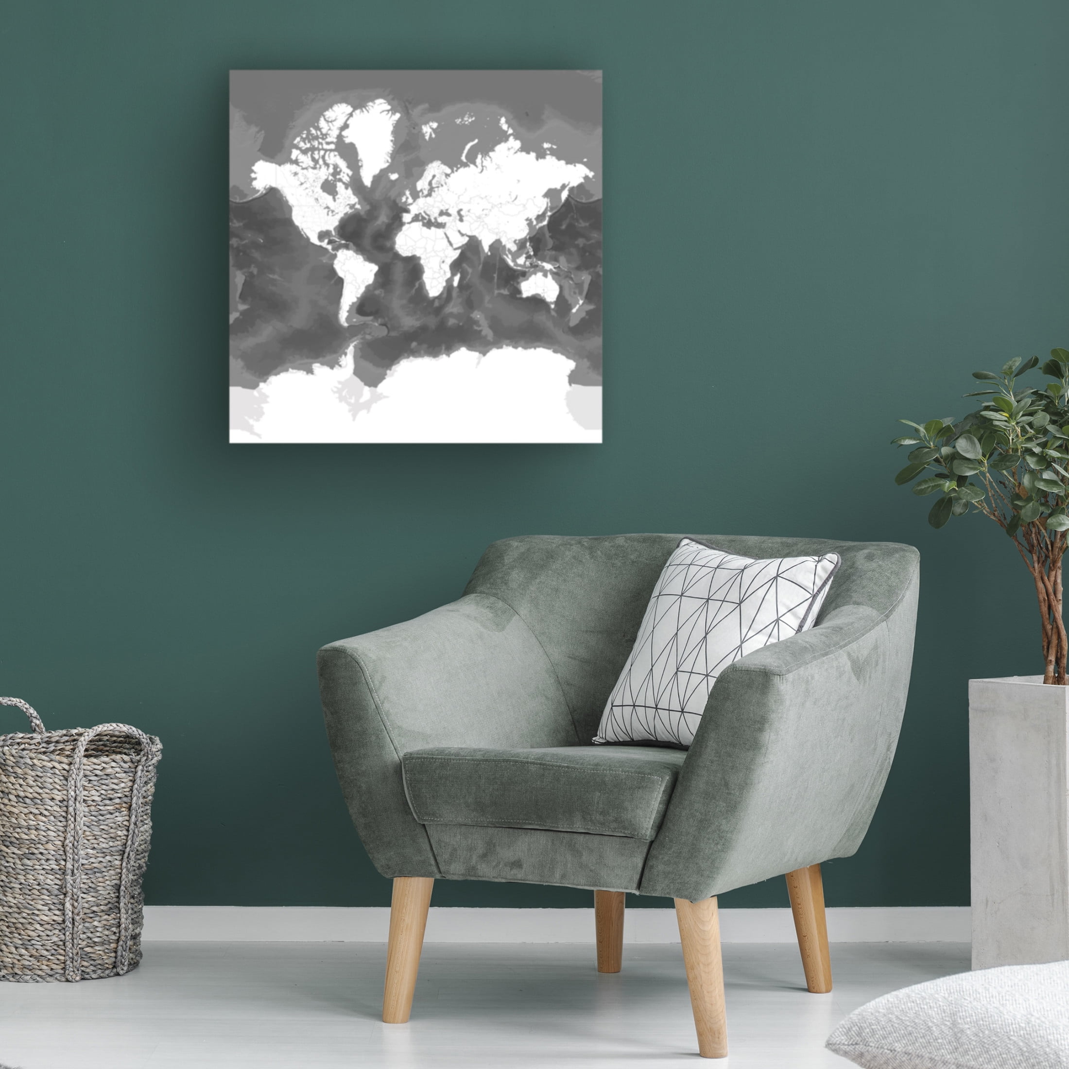 Trademark Fine Art Rosana Laiz Blursbyai Olson world map Canvas Wall Art