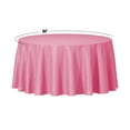 thumbnail image 2 of Smarty 84" Pink Round Disposable Plastic Tablecloths 96ct, 2 of 2