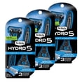 thumbnail image 1 of Maquinillas de afeitar desechables Schick Hydro 5 para hombre, 9 unidades, con recortadora, 1 of 7