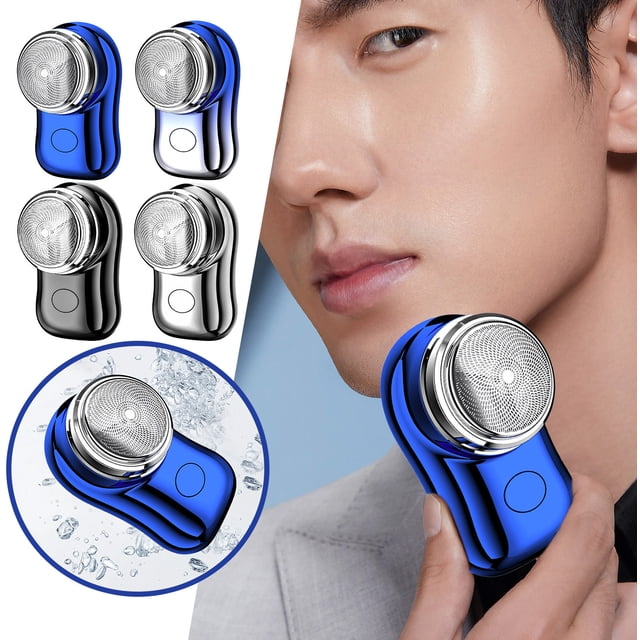 Viflosae Rasoir Électrique pour Hommes Format de Poche Mini Rasoir Portable Rasoir pour Hommes Humide et Sec Rasoir Rechargeable USB Chargement Facile Utilisation à un Bouton Convient pour la Maison, Économies en Voiture