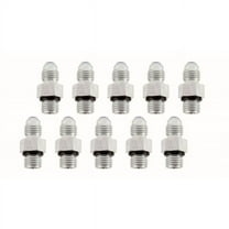 Allstar Performance ALL50032-10 Fitting - Adapter - Straight -4AN Male to 7/16-20in Male O-Ring - Steel - Zinc Oxide - Set of 10