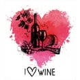 thumbnail image 3 of Ambesonne Wine Duvet Cover Sets, Sketch Watercolor Heart, 2-Twin, Pink Coral Black, 3 of 3