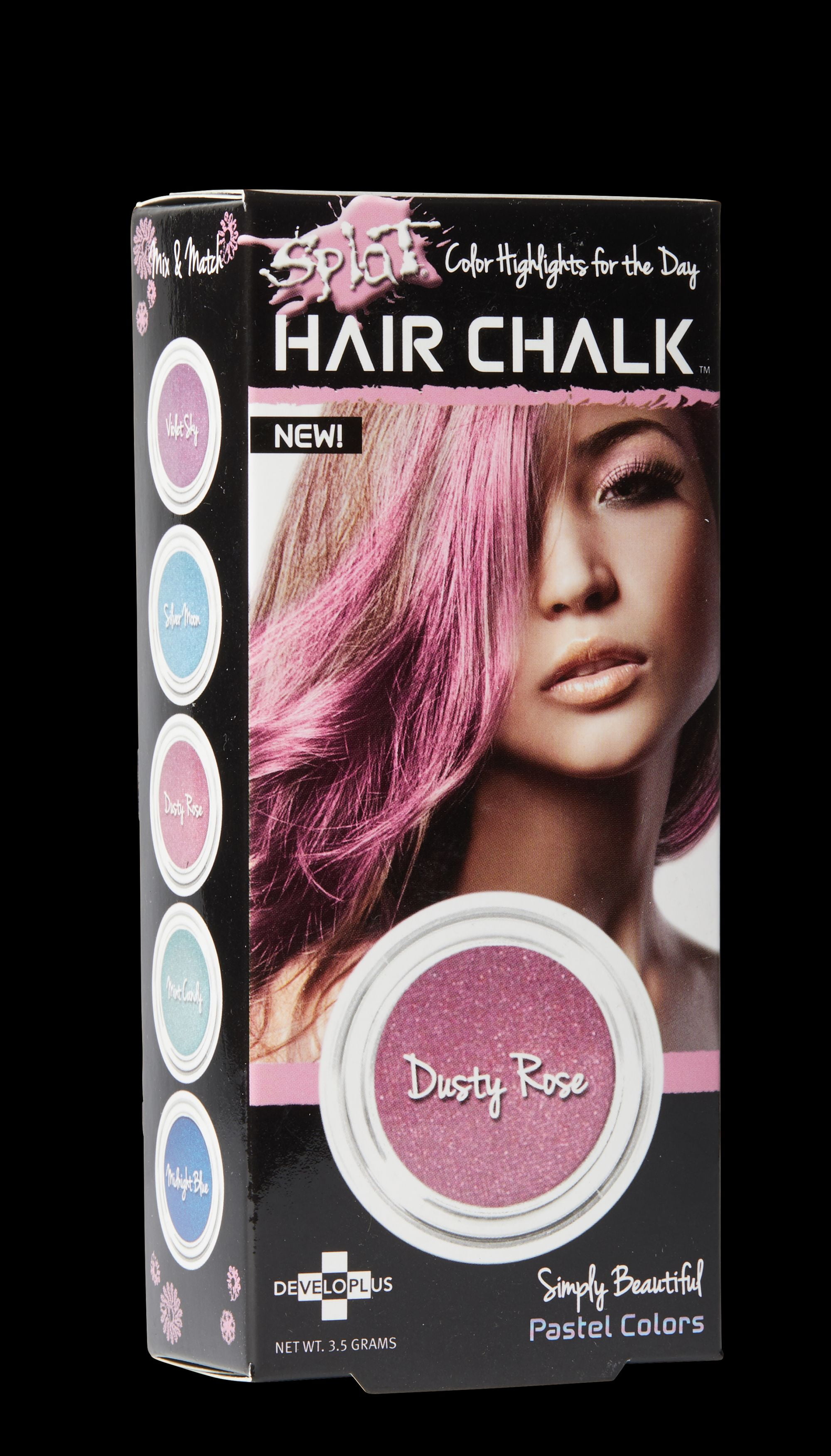 Splat Dusty Rose Hair Chalk, Temporary Pink Hair Color Highlights - Walmart .com