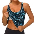 thumbnail image 3 of Fotbe Lightning Sujetador Deportivo Largo sin Aros para Mujer con Almohadillas y Soporte Medio, Transpirable y Absorbente, Camiseta Tipo Chaleco o Tank Top-Medium, 3 of 8