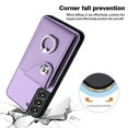 thumbnail image 5 of Compatible for Samsung Galaxy S21 FE Case with Card Holder, Wallet Case for Women Men with Rotation Finger Ring Stand, Accordion Style PU Leather Shockproof Case for Galaxy S21 FE, Purple, 5 of 7