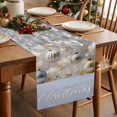 thumbnail image 2 of Merry Christmas Table Runner 13x108 Inch Snowflake Gold Sliver Colored Ball Winter Table Runners Dresser Scarves Winter Holiday Kitchen Dining Table Decoration for Home Party Indoor, 2 of 9