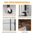 thumbnail image 6 of Juiluna Dog Crate Furniture, Wooden Dog Crate End Table with Adjustable Height & 360° Rotating Feeder, Dog Kennel Indoor with 360° Wheels for Large Dogs, Heavy Duty Dog Crate, Rustic, 6 of 8
