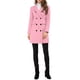 thumbnail image 1 of Abrigo de invierno para mujer INSPIRE CHIC con solapa muesca, abrigo trench de doble botonadura, XS, rosa polvo, 1 of 7