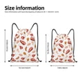 thumbnail image 4 of Drawstring Backpack - Steak Hot Dog Chicken Leg Print Splash Proof Small Drawstring Gym Bag for Women Men, Cinch Sports String Bag Backpack for Travel Swimming Beach, 4 of 8