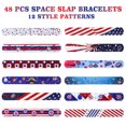 thumbnail image 4 of 48 PCS 4th of July Slap Bracelets for Kids, Slap Bands, Snap Bracelets for Kids Fourth of July Decorations Decor Accessories Gifts, 4 of 7