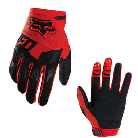 Full-Finger Racing Motorcycle Gloves MTB Bike Mittens Off-Road Riding Gloves Outdoor Sports Gloves red (Best Mtb Enduro Gloves)