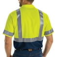 thumbnail image 2 of Red Kap Men's Hi-Visibility Short Sleeve Color Block Ripstop Work Shirt - Type R, Class 2, 2 of 4