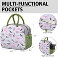 thumbnail image 6 of Womens LightPurple Dinosaurs Flowers Pattern Lunch Box for Work,Insulated Lunch Bag for Women,Loncheras Para Mujer,Leakproof Adult Lunch Bag for Work,Beach,Travel,Picnic,Camping, 6 of 7