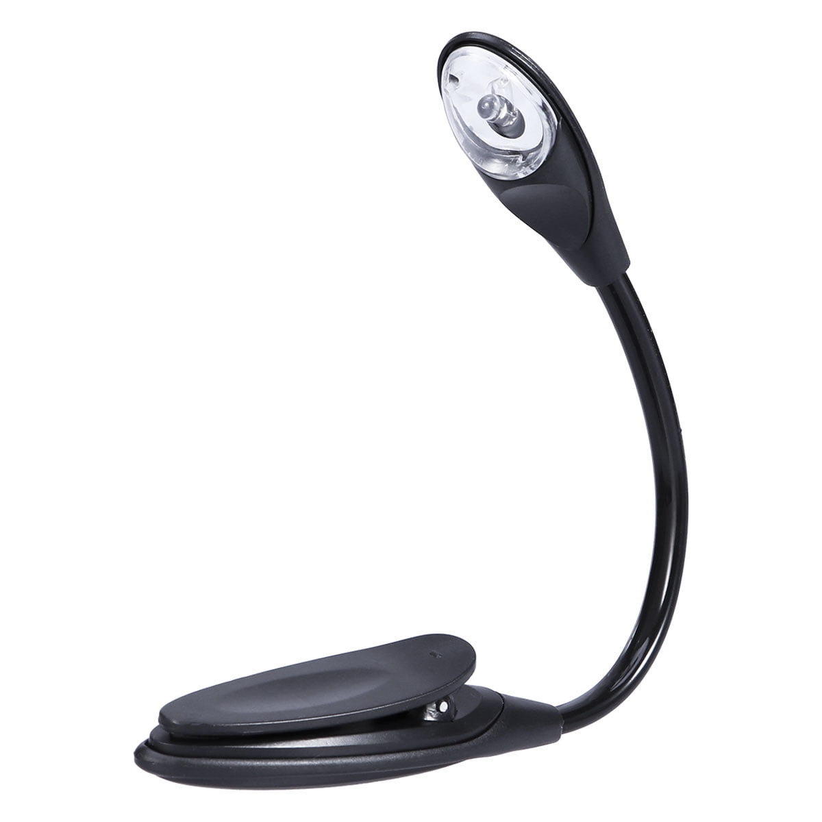 Mini Portable Clip-on Adjustable LED Book Light Flexible Desk Lamp (Black)