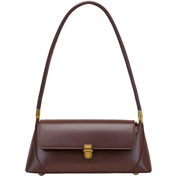 AOMRCOL Shoulder Bag Small Purses for Women Vintage Brown Pu Leather Handbags Shoulder Purse with Zipper