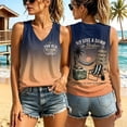 thumbnail image 2 of HCYSFG Women My Give A Damn Is Broken Back Letter Print Tank Top V Neck Sleeveless Ombre Summer Shirt Tropical Vacation Casual Graphic Top, 2 of 3