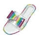 thumbnail image 4 of Verano color degradado Jelly Bottom Flat Bow Rhinestone Sandalias Zapatos de mujer Wmkox8yii hj789, 4 of 4