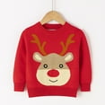 thumbnail image 2 of NOKIO Children'S Festive Santa Claus Sweater Children'S Winter Knit Pullover Toddler Boys Girls Christmas Deer Print Warm Knitted Sweater Long Sleeve Xmas Tops Knitwear Cardigan Coat, 2 of 6
