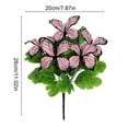 thumbnail image 3 of AURIGATE Easter Artificial Butterfly Bouquet, Spring Floral Picks with Pink/Monarch Butterfly & Greenery, Easter Table Centerpiece & Home Decor, 3 of 6