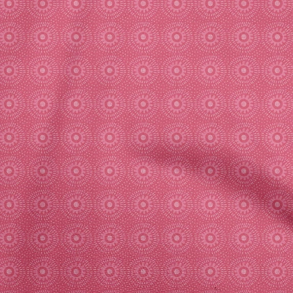 oneOone Georgette Viscose Pink Fabric African Quilting Supplies Print Sewing Fabric By The Yard 42 Inch Wide