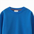 thumbnail image 4 of TOWED22 Toddler Boy Girls Long Sleeve Shirt Baby Boys Crewneck Sweatshirt Solid Color Soft Cotton Pullover Clothes(Blue,2 Y), 4 of 4